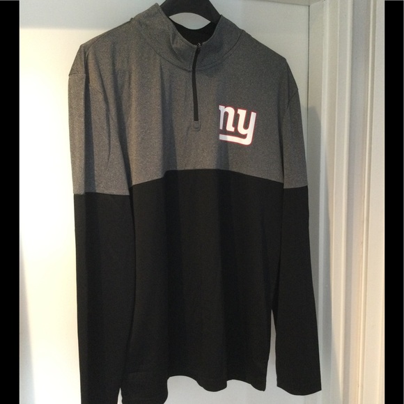 NY Giants NFL Quarter Zip Men’s Pullover Top New York Lightweight Shirt Large - Picture 11 of 13